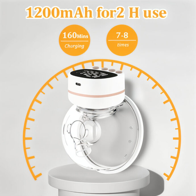 ⁦Upper Tire-Lait Électrique Main Libre 200ml – مضخة حليب محمولة⁩ - الصورة ⁦4⁩